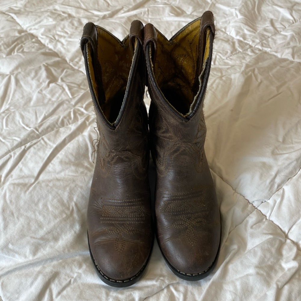 Kids Leather Cowboy Boots